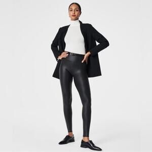 Spanx Faux Leather Black Leggings